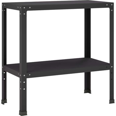Table de rempotage 60 x 40 x 80 cm Acier enduit de poudre Noir vidaXL