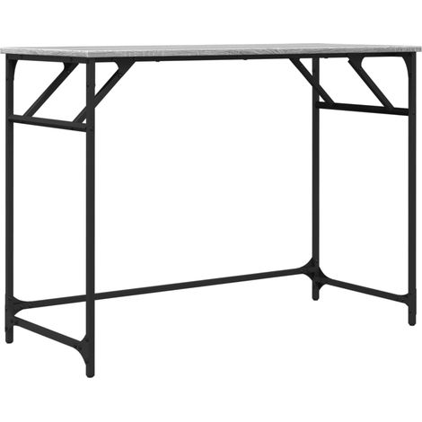 vidaXL Scrivania Grigio Sonoma 100x45x76cm Legno e Acciaio a Polvere (1/5)