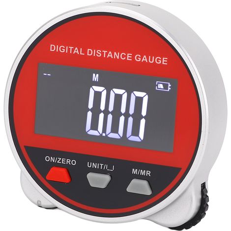 Règle électronique roulante 0-199,999 m, écran LCD clair, télémètre numérique avec mémorisation des données (1/5)