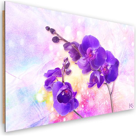 Quadro deco panel, Fiore di orchidea viola - 120x80 (1/5)