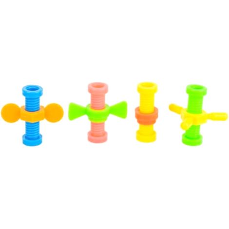 Turbinas y tornillos para la pata - Juguete Colorido y Seguro para Loros 4 uds. (1/5)