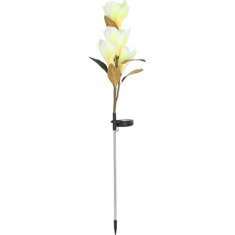 Lampe féérique solaire en forme de fleur artificielle pour la décoration de jardin. terrasse et pelouse. (1/4)