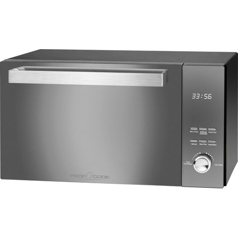 Four à micro-ondes avec gril, espace de cuisson 23 litres, puissance micro-ondes 800 watts, puissance gril 1000 watts, porte à double vitrage avec poignée en acier inoxydable (1/5)