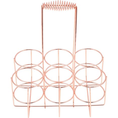 Panier Porte-Bouteilles de Vin et Casier à Bouteilles de Bière en Fer Doré, Multifonctionnel et Pratique, Support Portable pour Bar et Usage Quotidien (1/5)