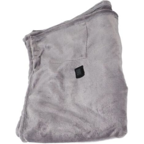 Couverture chauffante USB légère en flanelle corail pour l'hiver Gris clair