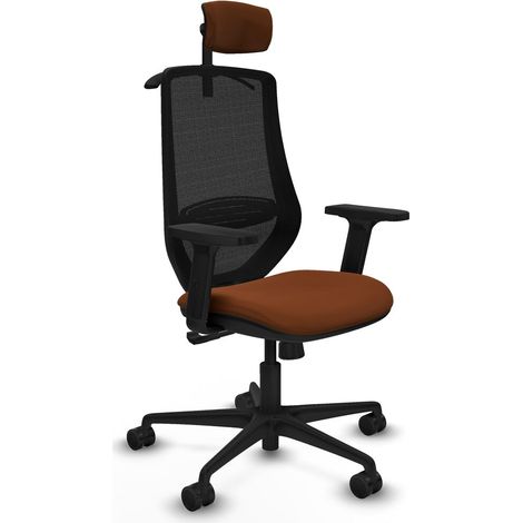 Sedia Ufficio con Poggiatesta Mardos Piqueras y Crespo D036N2H Marrone Nero (1/5)