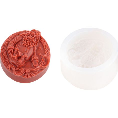 Molde de silicona para velas navideñas - Papá Noel de silicona