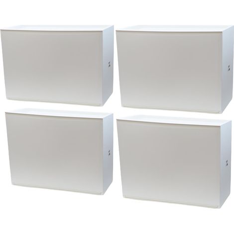 SET 4 SCARPIERE IN PROPILENE 51 X 17 X H39 CM COMPONIBILI IMPILABILI BIANCHE (1/5)