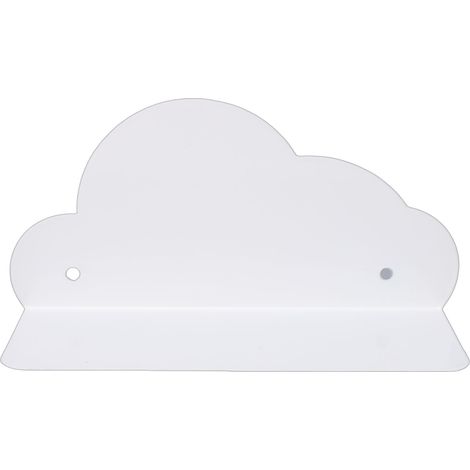 étagère nuage flottante en fer blanc, mural, salon/chambre (1/5)