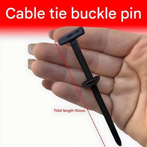 Lot de 10 rivets plastiques multifonctions, clips traversants pour fixation carter moteur, garniture d'aile, pare-boue – Noir (1/5)
