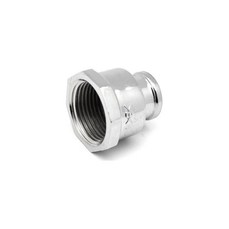 MANICOTTO RIDOTTO DIRITTO FF IN OTTONE CROMO IBP Misura: 3/4" x 1/2" -CONF
