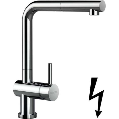 Schock Küchenarmatur EPOS W (ausziehbarer Auslauf) Niederdruck Chrom (1/4)