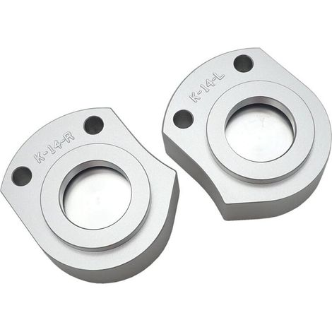 Protectores elevadores de manillar para motocicleta ZX14R y ZZR1400 2006-2018, color plata, piezas elevadoras de manillar para motocicleta (1/2)