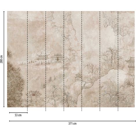 A.S. Creation Fototapete Livingwalls The Wall 382471 Ein Motiv pro Rolle 3.71 x 2.80 m Japanisch Beige (1/3)