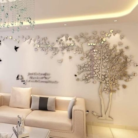 Adesivo murale 3D a forma di albero fai da te per decorare il soggiorno, la camera da letto e l'ufficio. (1/3)