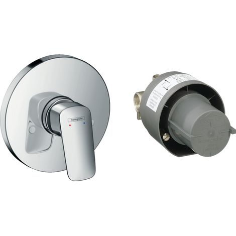 Einbau-Duschmischer 15 cm aus Kunststoff und verchromtem Messing - Hansgrohe Logis (1/3)