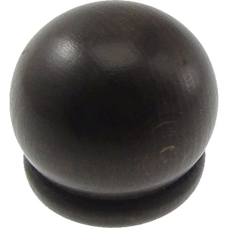 2 pomoli palla per bastone ø28mm - colore noce.