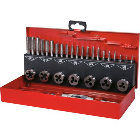Assortiment tarauds main + filières 31 pièces HSS Co 5 (1/5)