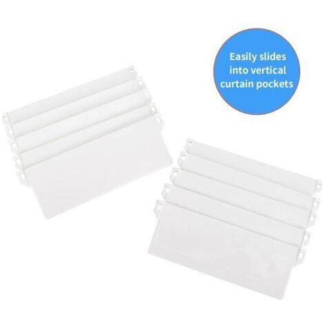 NALOOKAMIC 10pcs Plaque de Lestage Store Californien Poids Lest Stores Verticaux Plaque Lestage Store Lamelle Verticale 125mm Pièce Rechange Blanche