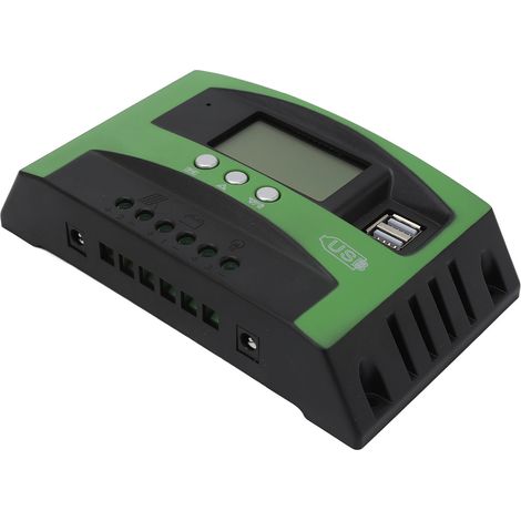 MPPT-Solarpanel-Laderegler mit zwei USB-Anschlüssen, LCD-Bildschirm, 12V/24V 100A Kfz-Laderegler (1/5)