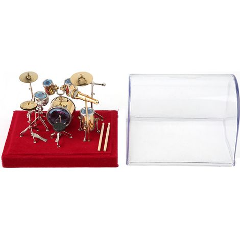 Batterie miniature, pour instruments de musique, objet décoratif fait main (14 cm)