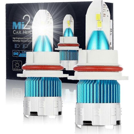 Kit de 2 ampoules LED 9007 HB5 pour phares, double faisceau (feux de route/croisement), 12 000 lm, 6 500 K ( ) (1/5)