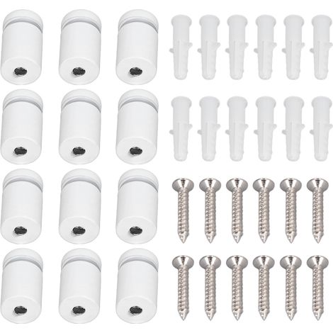 Lot de 12 vis d'écartement en acier inoxydable pour panneau mural publicitaire, clous pour acrylique, 16x25mm (1/5)
