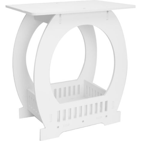 Petite table d'appoint avec bords arrondis, table d'appoint peu (1/5)
