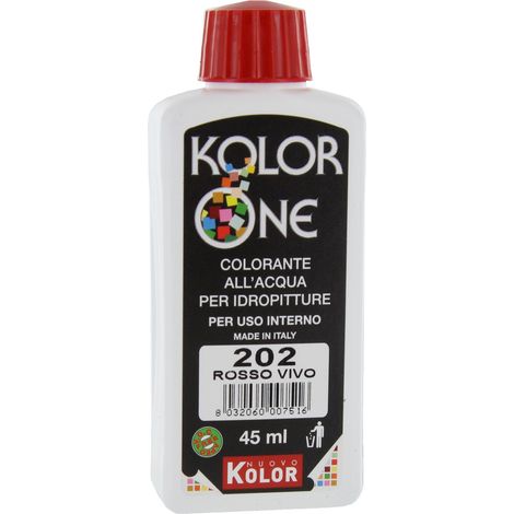 COLORANTE KOLOR ONE ML.45 N.202 ROSSO VIVO. Prezzo per 1 pezzo. (1/2)