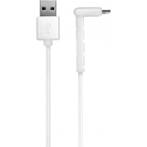Câble MFI / USB-A avec support téléphone pour iPhone iPad 1,2 m - blanc (1/5)