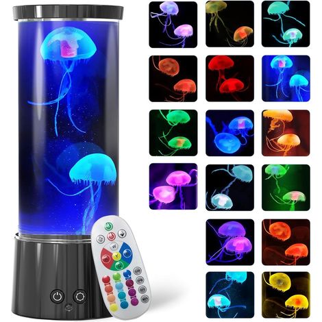 Quallen-Aquariumlampe, Quallenlampe mit 17 Farben für die Heimdekoration, LED-Aquariumbeleuchtung, Geschenk für Frauen und Männer, Geburtstagsgeschenk (1/5)