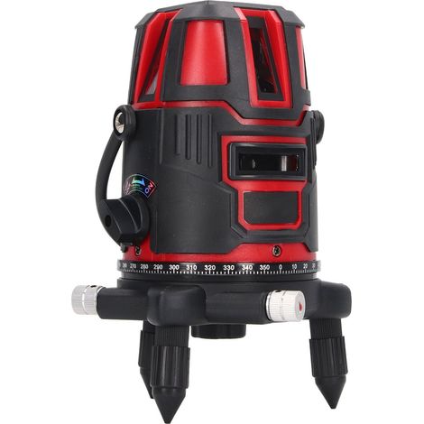 5x360° selbstnivellierender roter Linienlaser, horizontales und vertikales Messwerkzeug, 100–240 V EU-Stecker, professionelles Laserzielgerät (1/5)