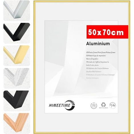 Bilderrahmen 50x70 cm Gold Metall Aluminium Alu Gold 50x70cm 1x (1/5)