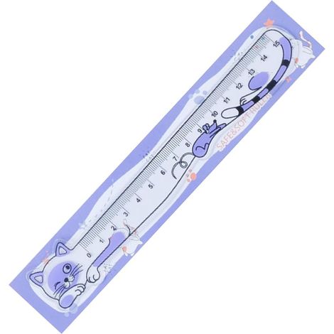 Règle chat adorable de 15 cm, souple avec graduation claire (1/5)