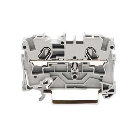 Wago 2004-1201 Bloque terminal de montaje en carril DIN, 2 vías - 20 AWG - 10 AWG - 6 mm≤ 32 A
