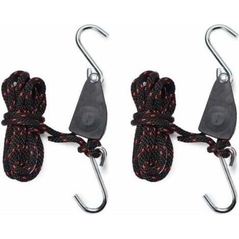 ZVD-Straps Ratchet 1/4 Inch Rope Ratchet For Grow Light 2pcs Adjustable Hook Rope (1/4)
