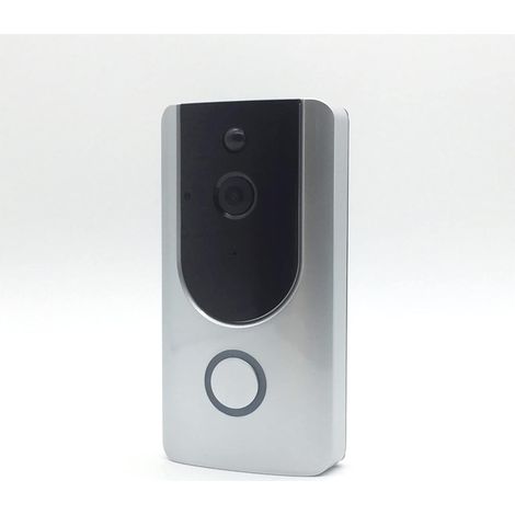 Caméra de sécurité sans fil avec sonnette vidéo Smart Home WiFi Video Doorbell Wireless 720P HD Ring Doorbell Camera 1.0 MP Night Vision Two-way Audio Phone APP Remote PIR Alarm Installation facile ( (1/5)