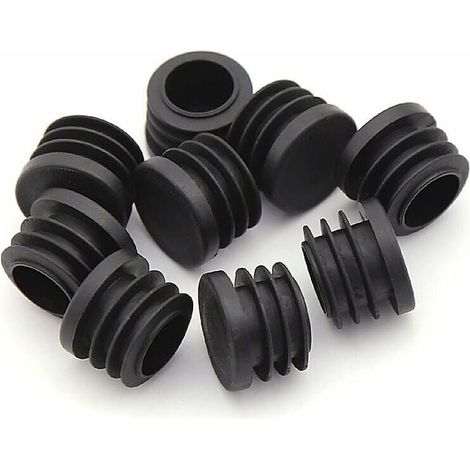 Bouchon Pied de Chaise,Bouchon en Plastique Rond,30 pièces Bouchon d'extrémité de Tube Noir Bouchon de Chaise Glisse Rond Embout de Protection de Meubles Chaise/Jambe Tuyau Couvercle Insert (25