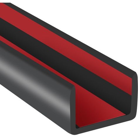 Selbstklebende U-Kantenleiste aus EPDM-Gummi, 6m, Schwarz (1/5)