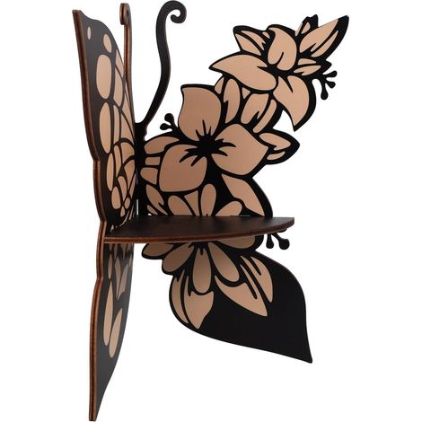 Étagère Murale D’Angle en Bois Décorative, Support de Rangement Mural pour Chambre, Salon, Bureau – Étagère Flottante Décorative Multifonctionnelle Compacte (1/5)