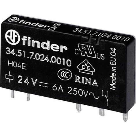 Finder 34.51.7.005.0010 Printrelais 5 V/DC 6 A 1 Wechsler 1 St.