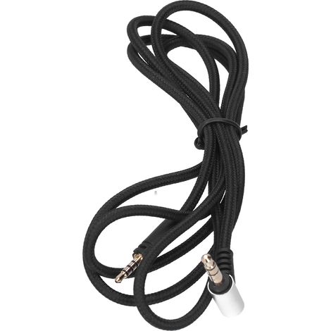 Câble audio remplaçement 1,2 m noir tressé pour casque Sennheiser Momentum (1/5)