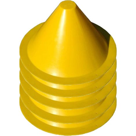 Balise tronconique jaune-lot de 5