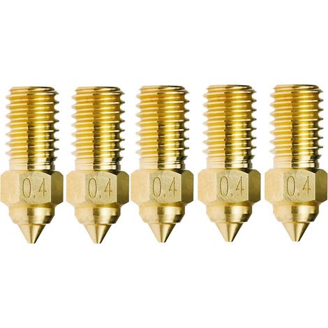 Lot de 5 buses en laiton pour imprimante 3D -7/Spider/Ender3V3 SE, haute vitesse et haute dureté, 0,4 mm. (1/5)