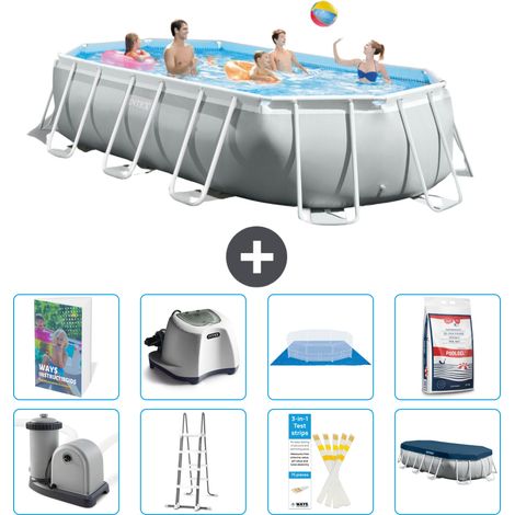 Prism Frame Pool Oval - 503x274x122 cm - 9-teilig S649