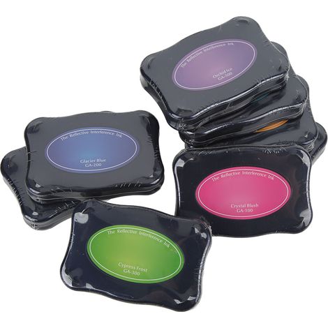 Ink Pad 8 Colors Reflective Interference Ink Safe Stamp Pad Fingerprint Ink Pad for Kids for DIY Handicrafts Card Making (1/5)