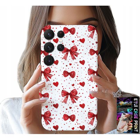 Hülle für Samsung Galaxy S22 Ultra – modische rote Schleifenmuster (1/5)