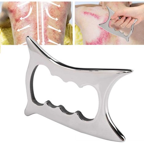 Gua-Sha-Platte aus Edelstahl – Gesichtsmassage- und Akupressur-Entspannungswerkzeug (1/5)