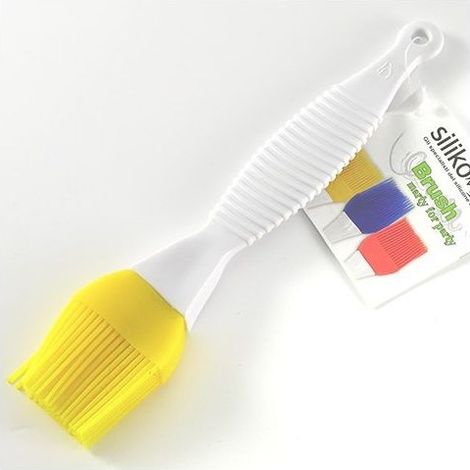 Pennello da cucina medio in silicone giallo