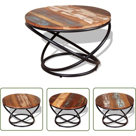 Table d'appoint - vidaXL Table basse Bois de récupération massif 60x60x40 cm - Table auxiliaire (1/5)